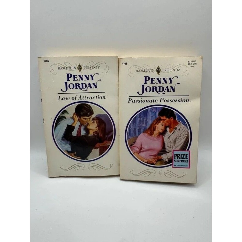 4 Book Lot Penny Jordan Law of Attraction Passionate Possession Romance Novel